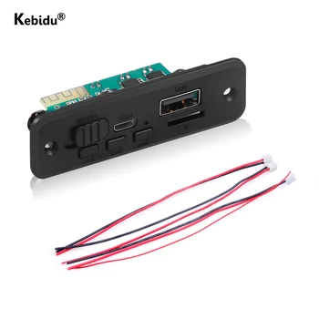 Kebidu 5V 2 x 3W Amplificator Wireless Radio FM Modulul Bluetooth 5.0 Auto MP3 Player, Decodor Bord TF, USB, AUX Audio Car Kit