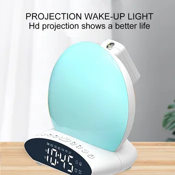 Trezi Lumina de Răsărit Ceas Deșteptător Atmosfera de Lampa cu Lumina de Noapte Ceas Digital Cu Radio FM Răsărit/Apus de Simulare Pentru Dormitor