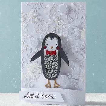 Panalisacraft Crăciun Pinguin Tăiere de Metal Moare Și Timbre taie mor scrapbooking Album Carte de Hârtie Ambarcațiuni Relief