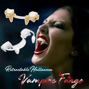 1 buc/1Pair Colti de Vampir Protezele Fără Lipici Rafinat Petrecere de Halloween Cosplay False Diavolul Dinte Decor Jucarii Face Prop