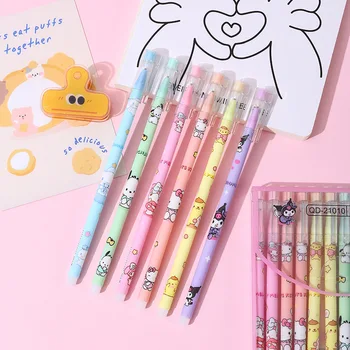 Drăguț Sanrio Erasable Gel Ink Pen Kawaii Elevii Papetărie Anime Mea Meldoy Kuromi Hello Kitty Drăguț 2Colors Minunate Cadouri pentru Copii
