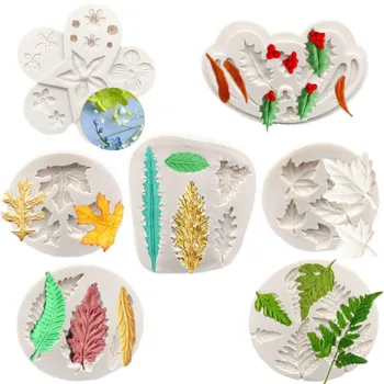 Flori 3D DIY Mucegai Silicon Decorare Tort de Ciocolată Instrument Diverse Frunze de Arțar Frunze de Rășină Mucegai Pentru Fondant de Bucătărie, Bicarbonat de Aprovizionare