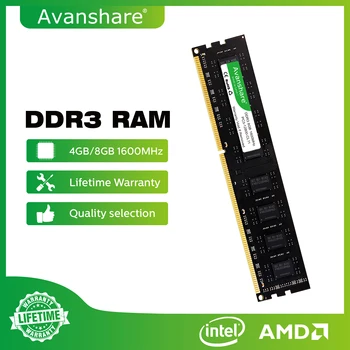 Avanshare Ram DDR4 16GB DDR3 8GB 4GB 2GB 1333 la 1600 2400 2666 3200MHz Desktop Memorie UDIMM Pentru Toate Placile de baza Intel AMD