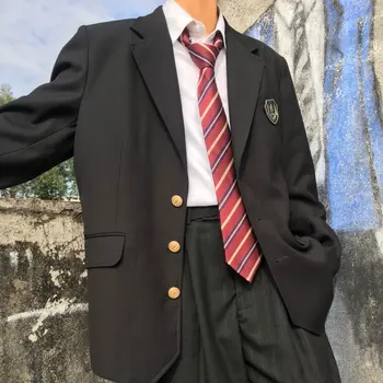 Coreea de Liceu Seifuku Bărbați Mâneci Lungi DK Blazer Student Toamna Iarna JK Uniforma Haina de la Costumul de Facultate Stil de Haine de Blana