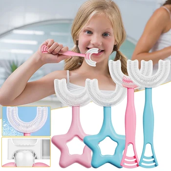 Silicon moale Periuta de dinti Pentru Copilul de 360 de Grade de Curățare în formă de U, Dintii Perie Papanicolaou Formare Periuta de dinti Pentru copii