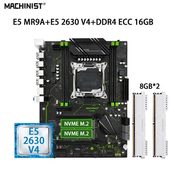 MAȘINIST E5 MR9A Placa de baza Stabilit LGA 2011-3 Cu Kit Xeon E5 2630 V4 Procesor 16GB=2*8GB DDR4 ECC Memorie RAM de Patru-canal NVME