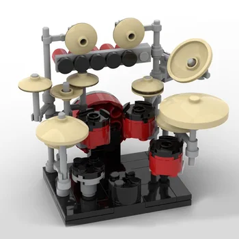 MOC de Instrumente Modulare set de Tobe Blocuri Artist Muzician Hobby-uri Colecție de Cărămizi Model pentru Copii de Ziua Jucarie Cadou