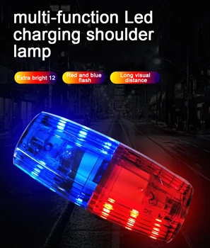LED Umăr Tactice de Poliție Lanterna cu Clip USB Reîncărcabilă Lanterna Bicicleta Stop Casca Avertizează Lumină Accesorii pentru Biciclete