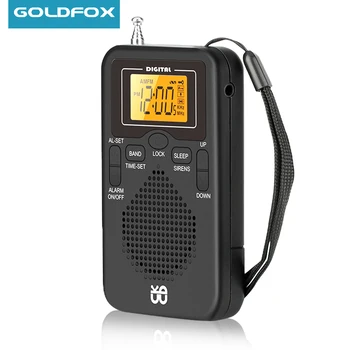 Radio portabil Mini SUNT FM Radio Vreme de Buzunar Radio Player cu Ecran LCD Digital Ceas cu Alarmă Radio cu Rază Lungă Mai bună Recepție