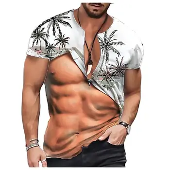Moda Barbati Imprimate 3D Muscle T-shirt Casual Moda Harajuku de Sport de Înaltă Calitate Supradimensionate Liber Confortabil Tricou Topuri 6XL