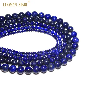 En-gros de culori rezistente 100% Natural Lapis Lazuli Piatră Margele Pentru Bijuterii Diy Brățară Colier 4/6/8/ 10/12mm Strand 15