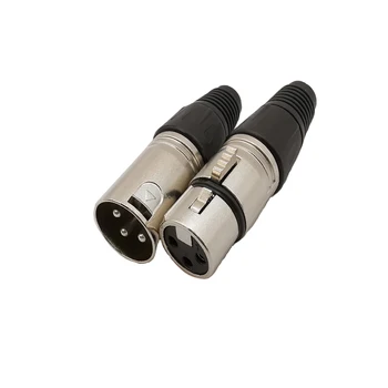 2 BUC Masculin Feminin 3Pin XLR Microfon Cablu Audio Conectori Tun Terminale de Cablu pentru MICROFON Lipit Tip Adaptor