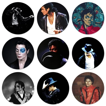 58mm Fierbinte Dans Michael Jackson Icoane Ace Insigna Decor Broșe Metalice Insigne Pentru Ghiozdan Decor