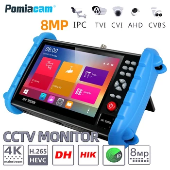 IPC-XATC 7 Inch 5 In 1 HD 4K H. 265 IP CCTV Tester Monitor 8MP, 5MP 1080P AHD CVI TVI Analog CVBS Tester aparat de Fotografiat RJ45 WIFI ONVIF