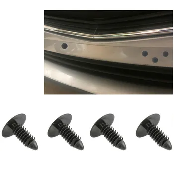 4buc Neagra 7mm Gaura Bara de protecție Prize Clipuri De Înmatriculare din Față Gauri Capacul de Plastic de Fixare Șurub Nit Accesorii Auto