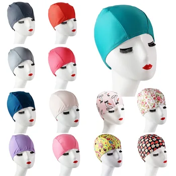 Pălărie De Înot Femei Unisex Fete Păr Lung Cască De Baie Capac De Înot Întinde Decora Gratuit Dimensiunea Piscinei Sport Elastice Din Nylon Turban
