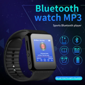 Ceas MP4 Player Metal MP3 Player de Muzică HiFi Bluetooth 5.0 Suport Card Construit În Difuzor Și FM Ceas Deșteptător e-book Player