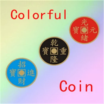 Colorate Monedă 2.0 (Morgan Versiune) Trucuri Magice Cupru Monede De Zbor De Aproape O Monedă De Trei Schimbare De Culoare Care Apar