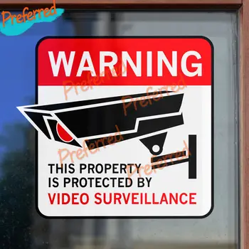24H TV SUPRAVEGHERE VIDEO AUTOCOLANT Casa de Camera de Securitate de Avertizare de Alarmă Decal Vinil Acoperă Zgârieturile Impermeabil din PVC