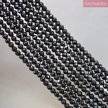Buna Fațete Cuarț Negru Rotund Margele Vrac DIY Brățară Colier Accesorii De Moda Bijuterii de Luare De 15