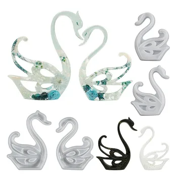 DIY Swan Ornament de Cristal Rășină Epoxidică Mucegai Silicon