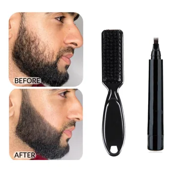 Bărbații Cu Barbă Stilou Perie Părul Facial Mustață Reparații Forma Regenerarea Pen Barba Enhancer Hranesc Modelarea Anti Caderea Parului Styling Kit