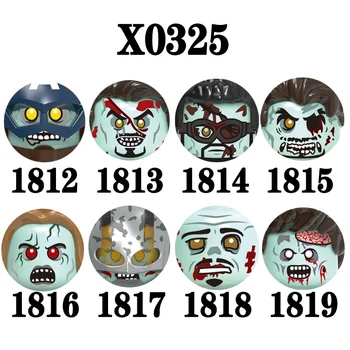 ÎN STOCURI Ce Accesorii Blocuri Zombie Edition Seria de Cap Cifrele de Acțiune Pentru Copii Jucării de Colecție X0325