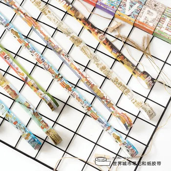 2cm Lume Orașului Seria Note Washi Tape Bandă Adezivă DIY Scrapbooking Etichetă adezivă Bandă de Mascare