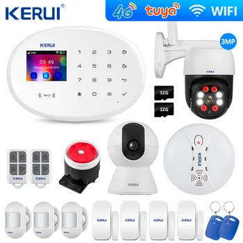Kerui W204 4G Home kit Alarma Tuya Wifi Gsm Alarmă Acasă de 3MP Camera în aer liber de Detectare a Mișcării de Securitate Antiefractie case Inteligente
