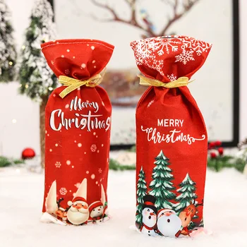 Anul nou 2023 Craciun pentru Sticla de Vin Capac de Praf Moș Crăciun Decor pentru Acasă 2022 Ornamente de Crăciun Decor Navidad Natal