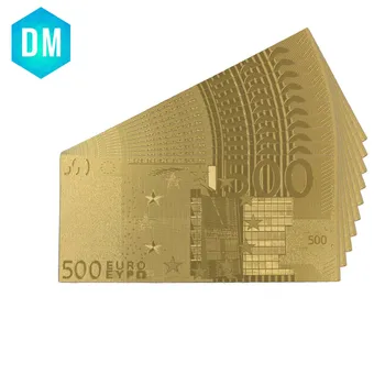 Afaceri de Suveniruri Cadouri 999.9 Folie de Aur a Bancnotelor Acasă Decorative 500 De Euro Bill Notă Festivalul de Suvenir Cadouri de 10buc