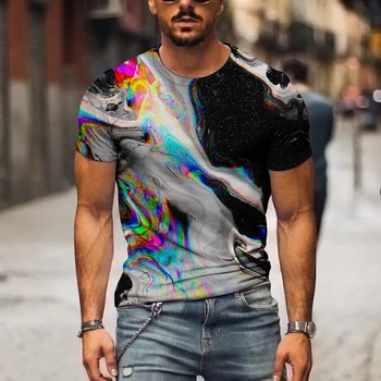 2022 Vară pentru Bărbați T -Shirt, Personalitate de Modă de Îmbrăcăminte de Imprimare 3D Nou Stil de Mâneci Scurte.