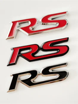 1 Buc 3D Metal RS Logo-ul de masina emblema Spate Portbagaj Autocolant versiune Sport modificarea Car Styling 9.3X2.3CM