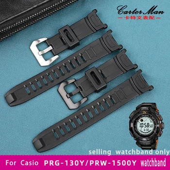 Silicon negru watchband pentru C-ASIO prg-130y/1500y/prg130y serie curea de ceas accesorii barbati Rasina bratara notch curea 26mm