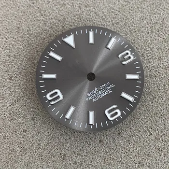 Cadran de ceas sunburst gri rosu rotativ Pentru Skx007 SKX009 abalone Dive watch NH35 Mișcare 28.5 mm ceasul mod