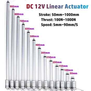 12V Actuator Liniar 50/100/150/200/250/300mm accident vascular Cerebral Unitate Liniară Electric Telescopic Tija Motor Controller 100~1000N