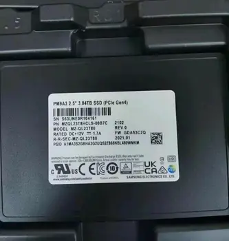 3.84 TB SSD PM9A3 U2 NVME MZ-QL33T80 PCIE MZQL23T8HCLS-00B7C GDA53C2Q