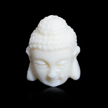 Doreen Cutie de Corali ( Sintetic) Bej Bijuterie de Piatra Margele Vrac Buddha Model 16mm x 11mm Pentru Bijuterii DIY Face, Orificiu: 1.2 mm, 10 Buc