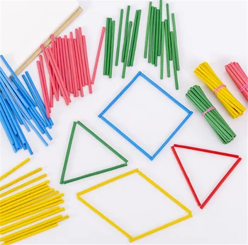 100buc Bambus Culoare Bastoane de Numărare Montessori Didactice Matematica, de Numărare Tija de Copii Preșcolari de Învățare la Matematică Jucărie Pentru Copil