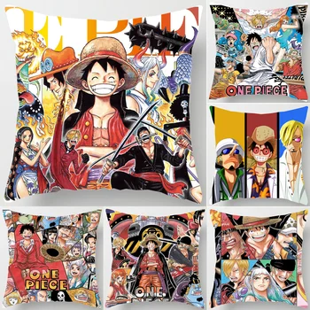 Anime One Piece Luffy Zoro Yamato Pernele de Acoperire pentru Canapeaua de Acasă Decorative Pernă Acoperă Poliester Pernă de Sprijin DIY