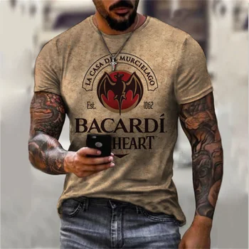 Tendința Mens 3d Model Print T-shirt de Vara Maneca Scurta Camasi Pentru Barbati Moda Strazii O de Gât Tricou Masculin Tricou Top