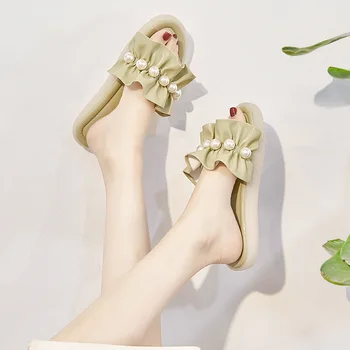 2022 papuci din Piele pentru femei în vara anului purta tendon moale pantofi de plaja XXG-064