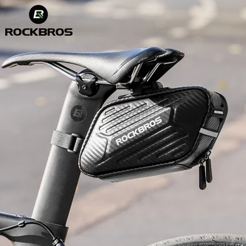 ROCKBROS 1,5 L de Coajă Tare Bicicleta Sac Impermeabil Reflectorizant MTB Bicicleta Geanta Ciclism Portabil Bloca Lumina Șa Șa din Spate Panniers