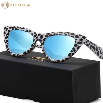 Kithdia Ochi de Pisica ochelari de Soare Femei Vintage Negru Oglinda Mare de Moda Cadru Rece Sexy Polarizat Lentile UV400 ochelari de Soare Femei