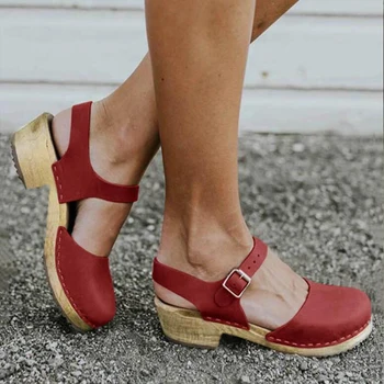 Noua Moda De Vara Sandale Cu Platforma Femei Pantofi Wedge Catarama Curea Din Piele Doamnelor Cizme Casual, De A Crește Înălțimea Sandale Plus Dimensiune