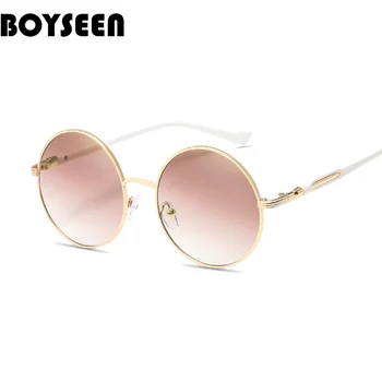BOYSEEN Vintage Rotund ochelari de Soare Femei Reflectorizante ochelari de Soare Femei Nuante de Brand Designer de lunetă de soleil UV400 601