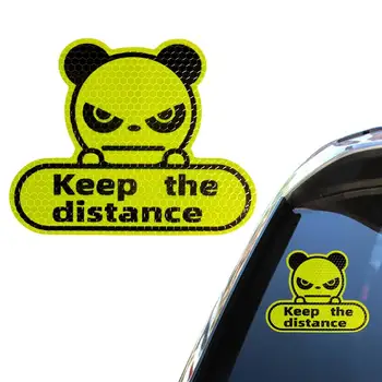 Reflector Autocolante Pentru Masina Creatoare De Desene Animate Panda Reflectorizant Auto Decal Păstrați Distanța De Vizibilitate Mare De Auto-Adeziv