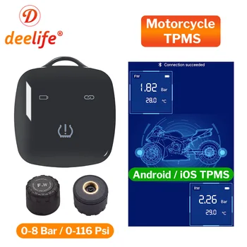 Deelife Moto Motociclete TPMS pentru Motocicleta Tricicleta Monitorizare a Presiunii în Anvelope Sistemul de Biciclete Pneuri Senzor PGT Control