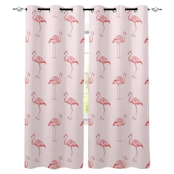 Flamingo Roz Fereastră Perdele Living, Perdele De Bucatarie Moderne, Decor Acasă Dormitor Tratament Draperii