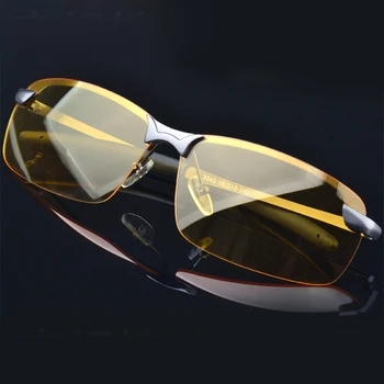 Polarizate de Epocă Noapte Viziune ochelari de Soare Barbati Pilot de Conducere Ochelari de protecție Ochelari de Sport Aviație Ochelari Galben Ochelari de Soare UV400